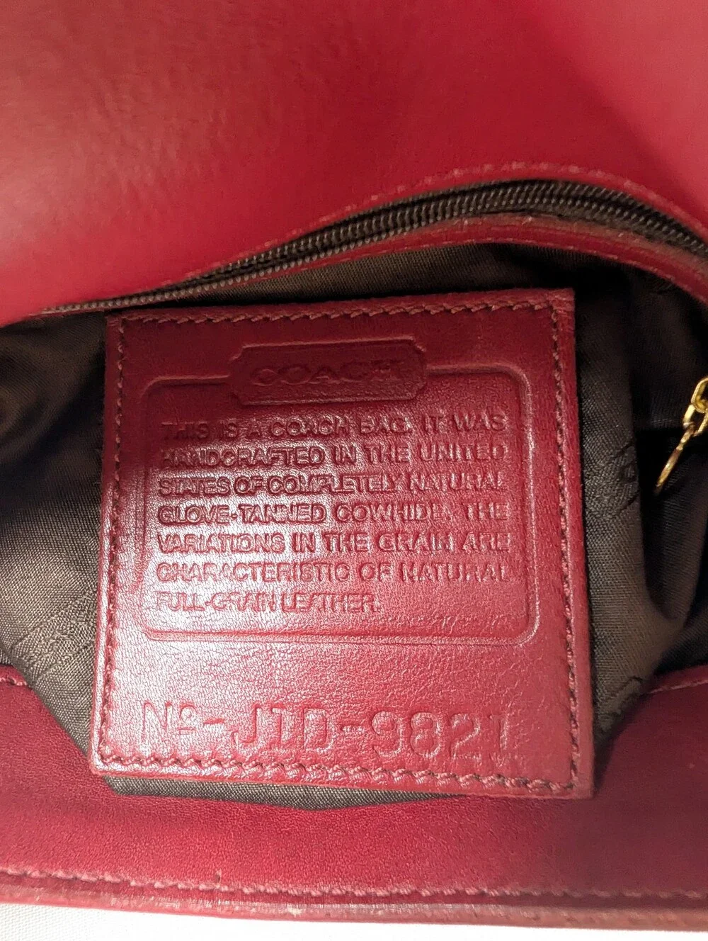 Coach Legacy 9821 Vintage Red Flap Smooth Leather Small Crossbody Bag Womens
